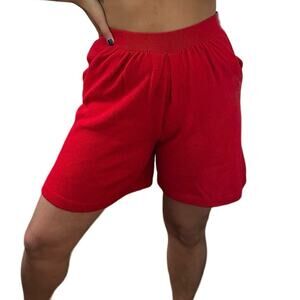 ST. JOHN COLLECTION by Marie Gray Red Knit Shorts